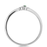 Inel din Argint 925 ( 1.36 grame ) cu Diamant Verde 0.01 Carate
