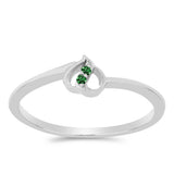 Inel din Argint 925 ( 1.36 grame ) cu Diamant Verde 0.01 Carate