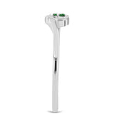 Inel din Argint 925 ( 1.36 grame ) cu Diamant Verde 0.01 Carate