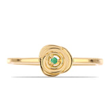 Inel din Argint 925 Placat cu Aur ( 2.33 grame ) cu Smarald Brazilian 0.02 Carate
