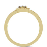 Inel din Argint 925 Placat cu Aur ( 1.91 grame ) cu Diamant Alb 0.01 Carate