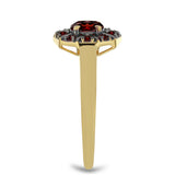 Inel din Argint 925 Placat cu Aur ( 2.19 grame ) cu Granat Barton 0.74 Carate