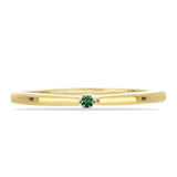 Inel din Argint 925 Placat cu Aur ( 1.45 grame ) cu Diamant Verde 0.02 Carate