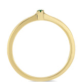 Inel din Argint 925 Placat cu Aur ( 1.45 grame ) cu Diamant Verde 0.02 Carate