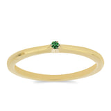Inel din Argint 925 Placat cu Aur ( 1.45 grame ) cu Diamant Verde 0.02 Carate
