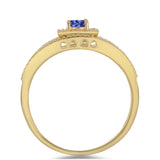 Inel din Argint 925 Placat cu Aur ( 4.43 grame ) cu Tanzanit 0.27 Carate