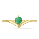 Inel din Argint 925 Placat cu Aur ( 2.46 grame ) cu Smarald Brazilian 0.48 Carate