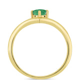 Inel din Argint 925 Placat cu Aur ( 2.46 grame ) cu Smarald Brazilian 0.48 Carate