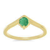 Inel din Argint 925 Placat cu Aur ( 2.46 grame ) cu Smarald Brazilian 0.48 Carate