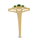 Inel din Argint 925 Placat cu Aur ( 3.06 grame ) cu Cromdiopsid 0.34 Carate
