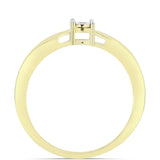 Inel din Argint 925 Placat cu Aur ( 2.22 grame ) cu Diamant Alb 0.01 Carate