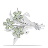 din Argint 925 ( 7.62 grame ) cu Ametist Verde și Topaz Alb 2.6 Carate