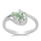 Inel din Argint 925 ( 2.59 grame ) cu Ametist Verde 1.01 Carate