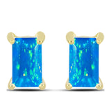 Cercei din Argint 925 Placat cu Aur ( 1.14 grame ) cu Opal Etiopian ”Paradis” 0.37 Carate