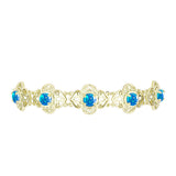 Brățară din Argint 925 Placat cu Aur ( 9.45 grame ) cu Opal Etiopian ”Paradis” 2.43 Carate