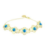 Brățară din Argint 925 Placat cu Aur ( 9.45 grame ) cu Opal Etiopian ”Paradis” 2.43 Carate