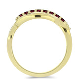 Inel din Argint 925 Placat cu Aur ( 2.71 grame ) cu Granat Rodolit 0.4 Carate
