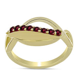 Inel din Argint 925 Placat cu Aur ( 2.71 grame ) cu Granat Rodolit 0.4 Carate