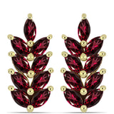 Cercei din Argint 925 Placat cu Aur ( 3.38 grame ) cu Granat Rodolit 1.94 Carate