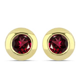 Cercei din Argint 925 Placat cu Aur ( 2.01 grame ) cu Granat Rodolit 1.23 Carate