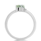 Inel din Argint 925 ( 1.94 grame ) cu Ametist Verde și Topaz Alb 0.47 Carate