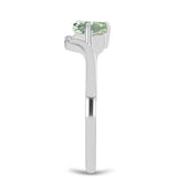 Inel din Argint 925 ( 1.94 grame ) cu Ametist Verde și Topaz Alb 0.47 Carate