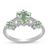 Inel din Argint 925 ( 2.47 grame ) cu Ametist Verde 2.04 Carate