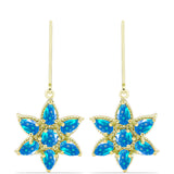 Cercei din Argint 925 Placat cu Aur ( 3.97 grame ) cu Opal Etiopian ”Paradis” 1.95 Carate