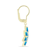 Cercei din Argint 925 Placat cu Aur ( 3.97 grame ) cu Opal Etiopian ”Paradis” 1.95 Carate