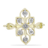 Inel din Argint 925 Placat cu Aur ( 3.24 grame ) cu Diamant Alb 0.04 Carate