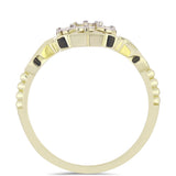 Inel din Argint 925 Placat cu Aur ( 3.24 grame ) cu Diamant Alb 0.04 Carate