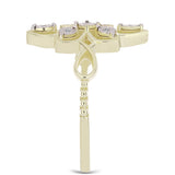 Inel din Argint 925 Placat cu Aur ( 3.24 grame ) cu Diamant Alb 0.04 Carate