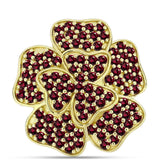 Inel din Argint 925 Placat cu Aur ( 7 grame ) cu Granat Rodolit 1.95 Carate