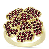 Inel din Argint 925 Placat cu Aur ( 7 grame ) cu Granat Rodolit 1.95 Carate