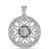 Pandantiv din Argint 925 ( 4.31 grame ) cu Ametist Verde 1.42 Carate