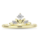 Inel din Argint 925 Placat cu Aur ( 2.35 grame ) cu Diamant Alb 0.03 Carate