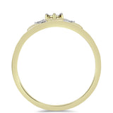 Inel din Argint 925 Placat cu Aur ( 2.35 grame ) cu Diamant Alb 0.03 Carate