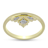 Inel din Argint 925 Placat cu Aur ( 2.35 grame ) cu Diamant Alb 0.03 Carate