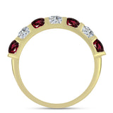 Inel din Argint 925 Placat cu Aur ( 3.4 grame ) cu Granat Rodolit și Topaz Alb 2.26 Carate