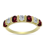Inel din Argint 925 Placat cu Aur ( 3.4 grame ) cu Granat Rodolit și Topaz Alb 2.26 Carate