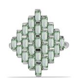 Inel din Argint 925 ( 5.01 grame ) cu Ametist Verde 2.76 Carate