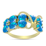 Inel din Argint 925 Placat cu Aur ( 3.32 grame ) cu Opal Etiopian ”Paradis” 1.83 Carate