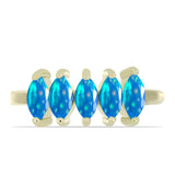 Inel din Argint 925 Placat cu Aur ( 2.33 grame ) cu Opal Etiopian ”Paradis” 0.71 Carate