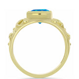 Inel din Argint 925 Placat cu Aur ( 4.08 grame ) cu Opal Etiopian ”Paradis” 1.09 Carate