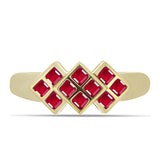 Inel din Argint 925 Placat cu Aur ( 2.96 grame ) cu Rubin Malagasy 0.84 Carate