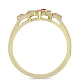 Inel din Argint 925 Placat cu Aur ( 2.96 grame ) cu Rubin Malagasy 0.84 Carate