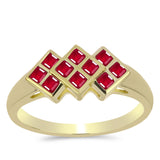 Inel din Argint 925 Placat cu Aur ( 2.96 grame ) cu Rubin Malagasy 0.84 Carate