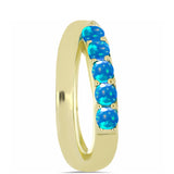 Inel din Argint 925 Placat cu Aur ( 4.29 grame ) cu Opal Etiopian ”Paradis” 0.7 Carate