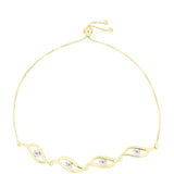 Brățară din Argint 925 Placat cu Aur ( 6.61 grame ) cu Diamant Alb 0.03 Carate