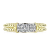 Inel din Argint 925 Placat cu Aur ( 2.84 grame ) cu Diamant Alb 0.19 Carate